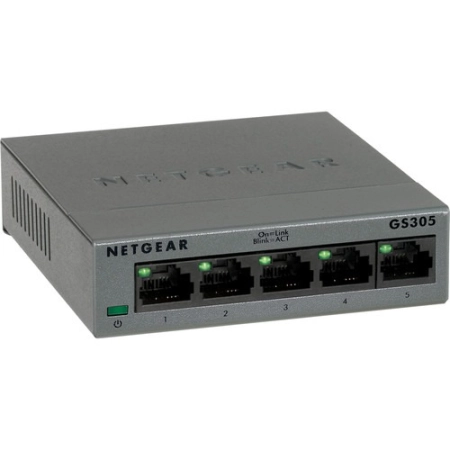 NETGEAR (GS305) - 5-Port Gigabit Unmanaged Switch - Silver