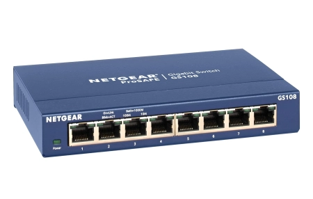 NETGEAR ProSafe (GS108) - 8-Port Gigabit Switch - Blue