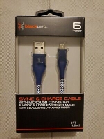 Blackweb Micro-USB Charge And Sync Cable - Braided - 3ft