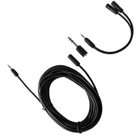 onn. 3.5 mm AUX Extension Cable w/Audio Splitter - 18ft
