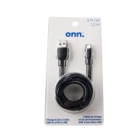 onn. Charge & Sync Cable - Micro-USB - 4ft